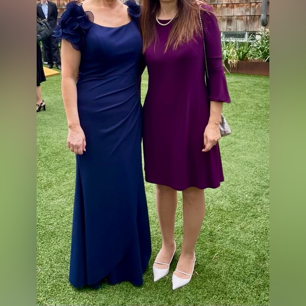 Elegant Navy Mother-of-the-Bride Dress
